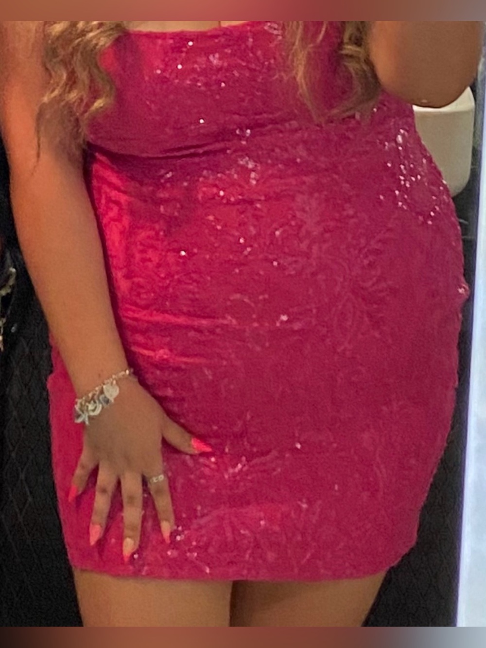 Windsor Fuchsia Sequin Slip Dress